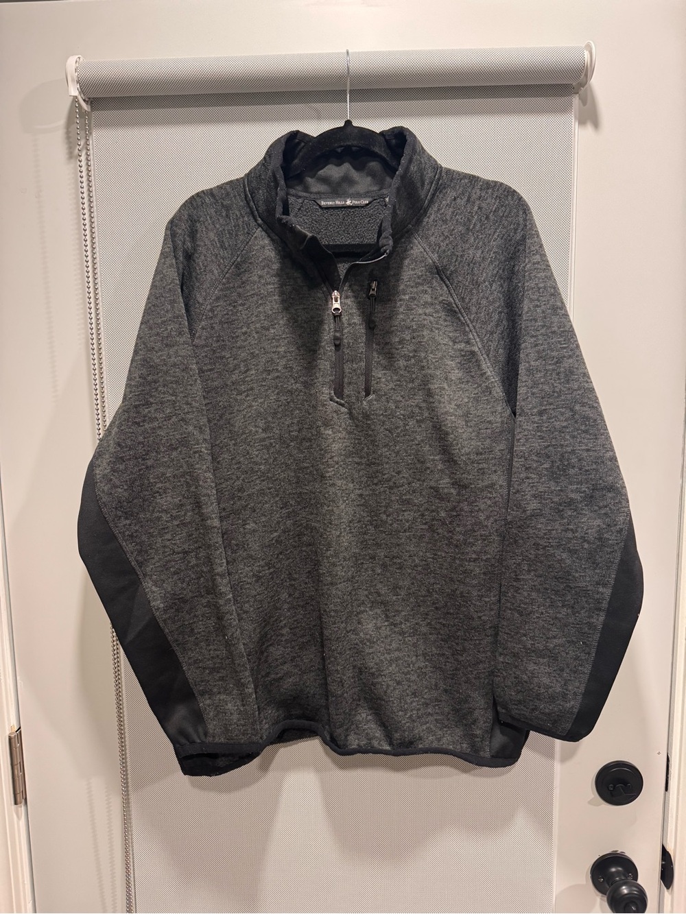 Men's Half-Zip Heather Gray Pullover Sweater